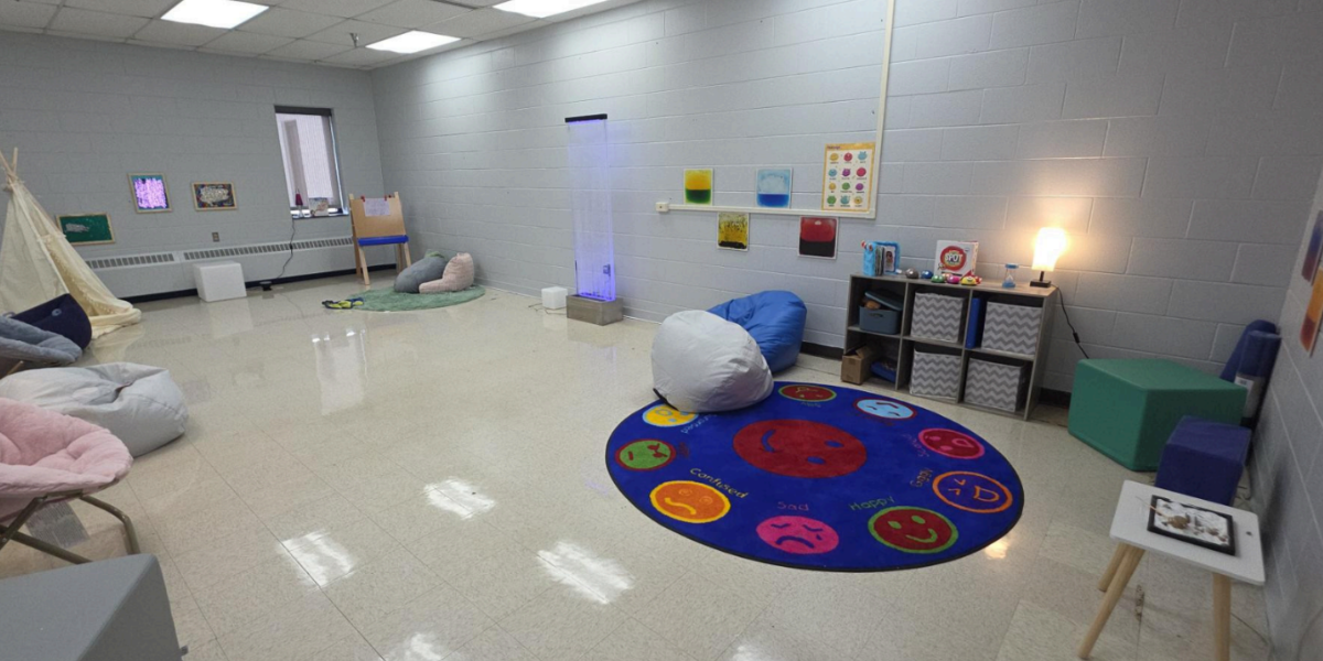 the new calming room at lashmeet matoaka decorated with a calming atmosphere